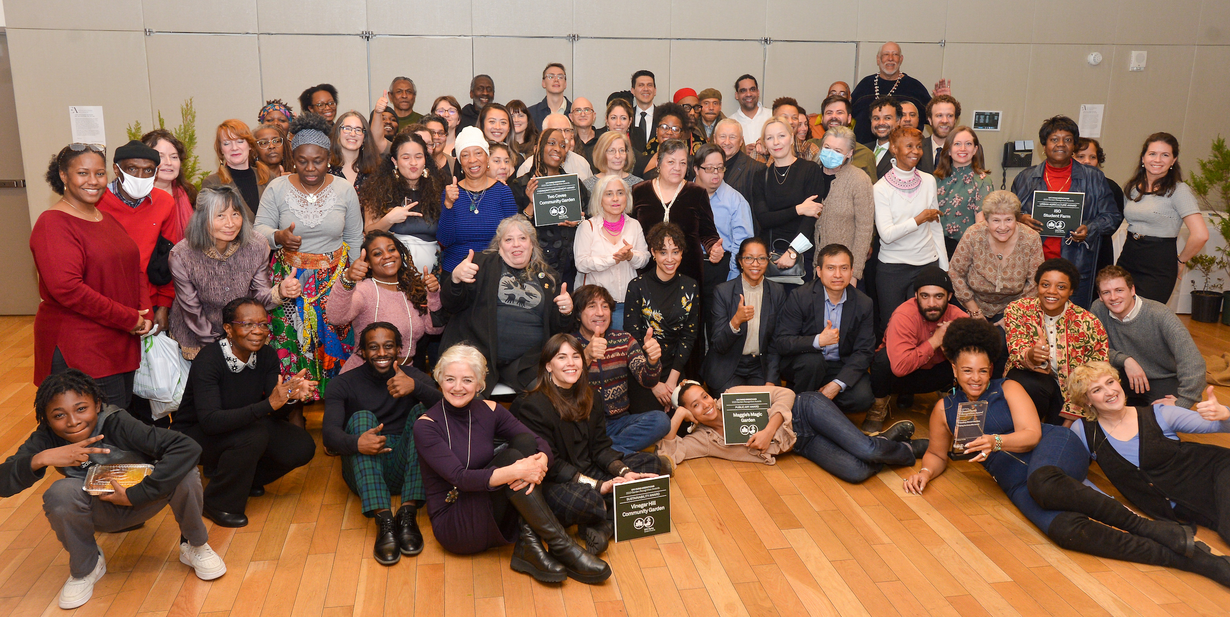 6th Annual GreenThumb Garden Recognition Honorees with NYC Parks staff